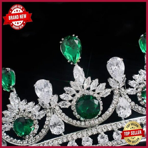 Silver Cubic Zirconia Wedding Tiara Headband Bridal Hair Accessory main image 8